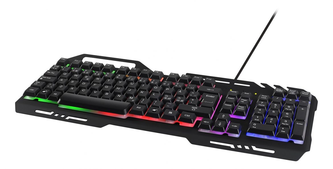 Deltaco USB Gaming Keyboard Rainbow Backlit Nördliv