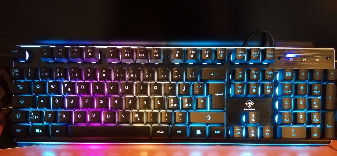 Clavier Gamer Deltaco GAM-021 LED orange - GAM-021FR